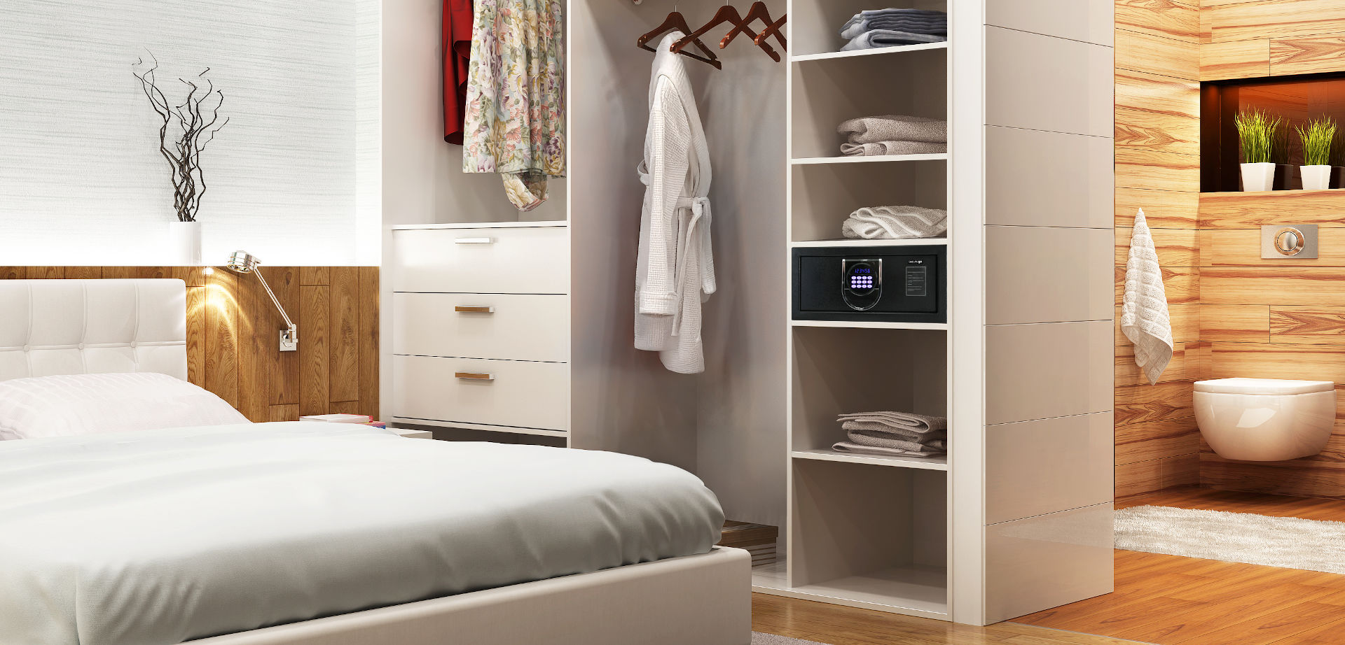 S♦♦625 DEMODEMIX HOTEL RACK - natural - Hotel Room Safes & Lockboxes | Mormax